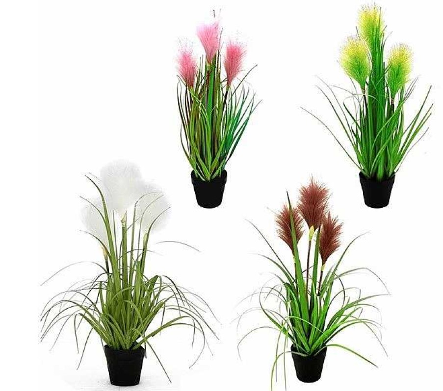 Plantas Artificiales Muebles Río | Maceta Mod. Grass Pluma Surtido